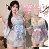 Tokyo Diosa Sexy Estampado Caliente Lazo Dulce Deseo Puro Kimono Estilo Japonés Camisón de Malla Traje Verano