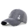 Chapéu de Brim Rasgado Lavado Estilo Novo Outono/Inverno 2026, Boné de Baseball Casual Versátil Unissex, Boné de Aba Reta Retrô