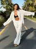 Conjunto de Camisa e Calça 100% Algodão Transfronteiriço 2026, Novo Estilo Europeu e Americano Primavera/Verão, Solto de Manga Longa Moda Casual Estilo Old Money