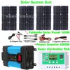 Painel solar 100W portátil armazenamento de energia externo sistema solar conjunto inversor 4000W controle
