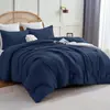 Kit de Alta Venta Transfronterizo Comercio Exterior Hotel Europeo y Americano B&B Dormitorio Estudiante Edredón Juego de Tres Piezas Color Sólido Ropa de Cama de Alta Gama