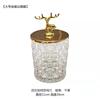 Lujo Accesible Escandinavo Cabeza de Ciervo de Metal Caja Decorativa de Almacenamiento de Cristal Decoración Suave para Sala de Estar Azucarero