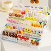 Estilo Ins Desenho Animado Decoração de Bolo de Aniversário Vela Flor Chapéu de Festa Urso Rosto Sorridente Coração Velas de Aniversário para Crianças
