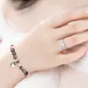 Aliexpress Moda Transfronteriza Creativa Patrón de Cebra Rosa Corazón Pulsera Única Regalo Día de la Madre Cumpleaños Joyería de Mano con Cuentas