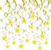 Día de la Independencia Estrella de Cinco Puntas Espiral Adornos Colgantes Cumpleaños Infantil Boda Fiesta Flor Rifa Colgante Decoración en Espiral Arreglo