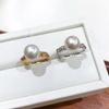 Accesorios de Plata S925 Anillo con Diseño de Brazo de Estructura de Panal Anillo de Plata Esterlina Cuentas de Zircón Cuentas de 9-10 mm Libre