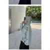 Sudadera con capucha de punto estampada de alta calle americana, nueva para Primavera/Otoño 2026, unisex, moderna, corte holgado, chaqueta con cremallera para pareja