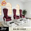 Sillón de Pedicura de Lujo de Respaldo Alto Tipo Trono Sofá de Baño de Pies de Alta Gama Silla Sofá Preciosa para Baño de Pies