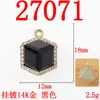 Nuevo Colgante de Joyería con Gema de Cristal Rosa Geométrico Simple Accesorios para Joyería Colgante para Collar DIY Accesorios de Joyería de Plata