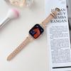 Hebilla en forma de X Incrustada con Diamantes Correa de Cuero Adecuada para Apple Watch 9 10 S11 Huawei Fit5 Xiaomi Pulsera con Hebilla de Corona
