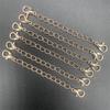 Cierre de Langosta Doble con Cadena de Extensión para Joyería, Personalizado de Fábrica, Accesorios DIY, Cadena Extendida de 18K para Collar