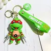 Llavero de Tortugas Ninja Mutantes Adolescentes Transfronterizo de Dibujos Animados Colgante de Bolsa de Silicona Llavero de Coche Máquina de Garra Pequeño Regalo