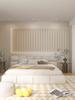 Papel de parede estilo creme forma tridimensional simples quarto de cabeceira imitação linhas luminosas Papel de parede de alto senso sala de estar