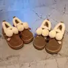 Zapatos de Algodón Nieve Bola de Pelo Más Vendidos Mujer Invierno Más Terciopelo 2026 Nuevo Estilo Invierno sin Cordones Versátiles Mocasines Birkenstock