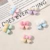 Dulce linda princesa moño pequeño moño de pajarita de costura bicolor parche flocado manicura DIY accesorios para uñas femeninas
