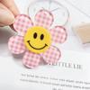 60 Estilo Coreano Acrílico Impressão 3D Artesanato Rosto Sorridente Flor Fofa Moda Pingente de Celular Chaveiro Acessórios DIY