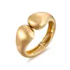 Pulsera Popular Transfronteriza de Metal Brillante con Forma de Ola Estilo Minimalista Europeo y Americano Pulsera Abierta Irregular Fábrica de Joyería para Mujer