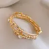 Pulseira Aberta Flor de Zircônia Estilo Luxo Leve, Pulseira Versátil Exquisita Francesa, Joias de Nicho de Alta Qualidade da Moda Atacado