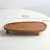 Bandeja Aromaterapia Creativa Estilo Europeo de Madera Maciza, Decoración de Casa de Huéspedes Estilo Wabi-Sabi, Bandeja de Madera para Guardar Llaves en la Entrada, Madera Vintage