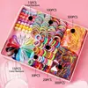 Popular set transfronterizo de accesorios para el cabello para niños, scrunchies en caja, ligas elásticas, pinzas para el cabello y accesorios para el cabello para niñas pequeñas