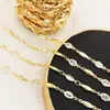 Colar de Joias DIY Produto Semi-Acabado Corrente de Cobre com Zircônia Ouro 18K Corrente Feita à Mão Galvanoplastia Material de Corrente para Roupas