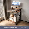 Mesa de computador móvel para cabeceira, pequena mesa de estudo simples para quarto de casa de estudante, mesa de escritório móvel com armazenamento