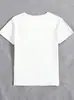 Camiseta Transfronteiriça Aliexpress Inawly Estampada Cachorro e Coração, Desenho Animado Fofo D