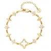Pulsera Ajustable de Cuadrado de Circonita con Cruz, Nueva Moda Versátil Europea y Americana, Joyería de Estilo Elegante para Mujeres