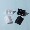 Conector de gabinete de código de esquina de cuatro orificios de plástico, soporte de tablero laminado de ángulo recto engrosado, accesorios de código de esquina de muebles fijos