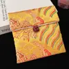 Hebilla estilo chino Brocado Brocado Bolsa para Joyería Juego Cultural Cuerda de Mano Bolsa de Tela a Prueba de Polvo Almacenamiento Cuentas Bolsa de Regalo Bolsa para Dulces de Boda