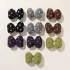 Tela de puntos estilo coreano con relleno de algodón tridimensional, lazo, pinza de garra para manualidades, accesorios para el cabello de mujer, broche, materiales para accesorios de ropa