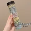 Prendedor de cabelo preto para rabo de cavalo alto para mulheres, altamente elástico e durável, não puxa nem deixa marcas no cabelo, faixa de cabelo, acessório de cabelo elástico