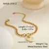 Pulsera de Acero Inoxidable con Chapado en Oro de 18K, Imitación de Diamante Corazón y Perla Barroca, Joyería de Mano de Lujo Accesible, Moda Europea y Americana Transfronteriza
