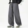 Calças casuais masculinas, nova coleção primavera/outono 2026, marca moderna estilo americano, caimento solto, fluido, perna larga, inspiração workwear, calças compridas de perna reta