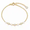 Amazon Tk Mais Vendido Mini Pulseira de Cruz com Diamante Único para Mulheres Moda Europeia e Americana Joias de Mão Transfronteiriças Atacado