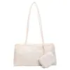 Bolso de Moda Estilo Coreano Bordado con Letras Color Sólido Nailon Versátil Casual Debajo del Brazo Hombro Único Bolso de Mano Diario para el Trabajo