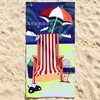 Toallas de Playa de Venta Caliente Transfronterizas, Suaves Estilo Ins Personalizadas, Amigables con la Piel, Absorbentes, de Secado Rápido, Impresas Digitalmente, Toallas de Baño para Playa al por Mayor
