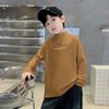 Camiseta Infantil de Terciopelo Base Otoño e Invierno para Niños y Niñas, Camiseta de Cuello Medio Alto, Forrada de Felpa Cálida, con Estampado de Dibujos Animados para Niños Medianos y Grandes