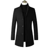 Abrigo de Lana para Hombre Otoño/Invierno 2026, Gabardina de Longitud Media, Ropa de Abrigo Gruesa y Acolchada para Hombre