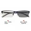 Gafas de Sol Inteligentes para Hombre de Metal Cuadradas Semi-Rimless que Cambian de Color Gafas de Lectura Multifuncionales Anti-Luz Azul Fabricante Suministro en Stock
