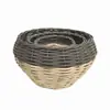 Cesta de Flores Redonda de Mimbre de Plástico Rattan Cesta de Plantación de Mimbre Cesta de Plantación de Mimbre Cesta de Flores para Invernadero Maceta de Mimbre