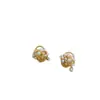 Pendientes con Forma de Bolso Estilo Chanel de Perlas Estrelladas y Circonitas con Pasadores Chapados en Plata, Diseño de Nicho, Pendientes de Moda de Alta Gama