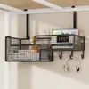 Estante de almacenamiento para dormitorio, cesta colgante de mesita de noche, cesta de almacenamiento para litera de dormitorio, herramienta de almacenamiento colgante tipo gancho montada en la pared