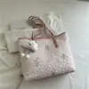2025 Bolso Tote de Gran Capacidad Nuevo Color Sólido Casual Estilo Occidental Moda Bordado Hilo Bordado Hombro Mano para Mujer