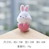 Nueva resina Conejo Blanco Escena en miniatura Conejo Blanco funda para teléfono color crema decoración para tocado accesorios joyería