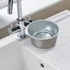 Cesta de drenaje para fregadero de cocina con asa de oreja en forma de U, filtro de residuos, filtro de separación de residuos secos y húmedos, red anti-fugas de agua