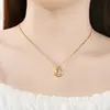 Collar de acero inoxidable con diseño de nicho de verano francés estilo ins transfronterizo, multicolor, circón, geométrico, gota de agua, para mujer