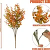 Eucalipto Otoñal de Frontera, Gloria de la Mañana, Flores Artificiales, Decoración de Plástico para Jardín, Adornos Pastorales para Exteriores, Flores Falsas, Flores de Seda