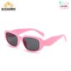 Gafas de sol para niños, venta al por mayor, cuadradas, con protección UV, de color caramelo, para exteriores, para hombres y mujeres.