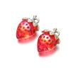 Contas de morango transparentes de acrílico, contas de morango de cristal colorido, pingente faça você mesmo, pulseira de pendurar no carro, acessórios de joias com contas